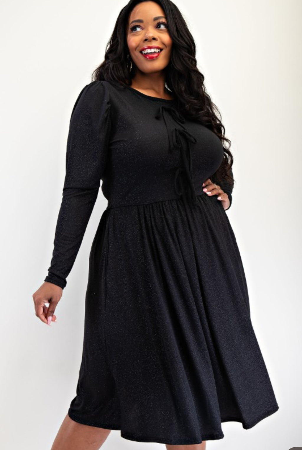 "Glamorous Energy" (black) plus dress