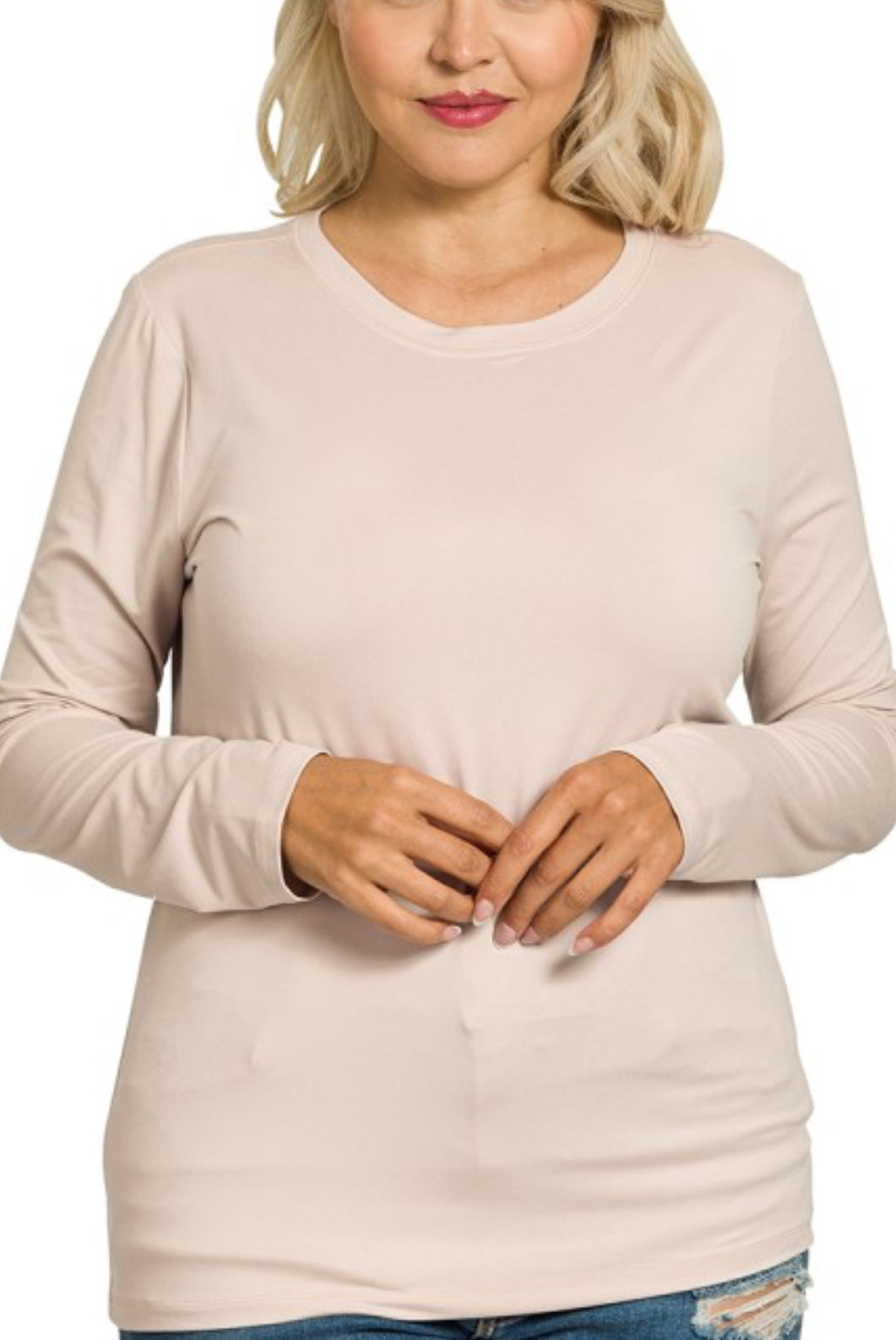 "Basically Perfect" (sand beige) reg & plus top