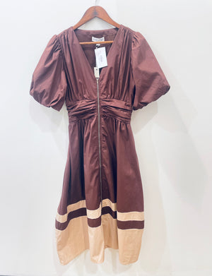 "Caramel Contrast" dress