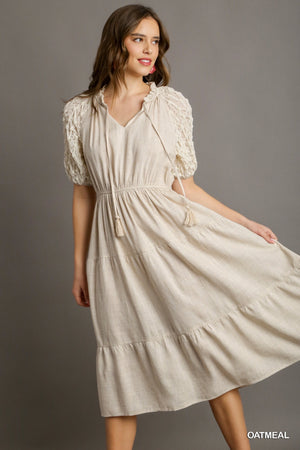 “Off The Coast Brunch” linen dress