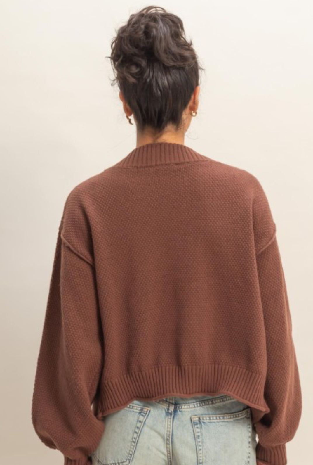 "Layered Seasons" (chestnut) cardigan