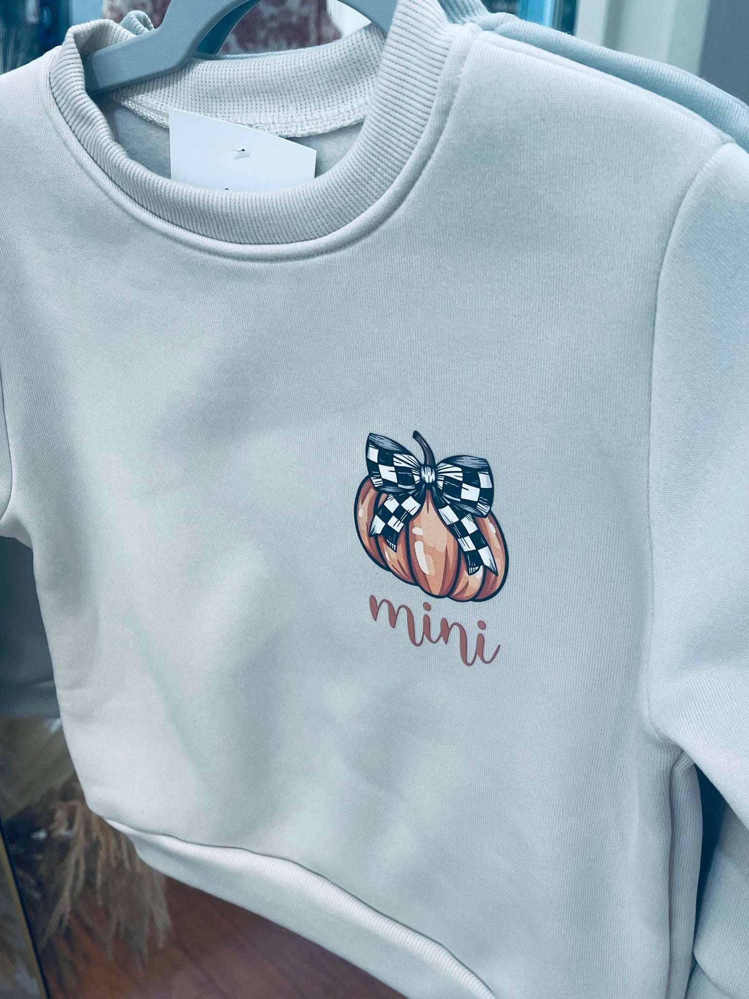 "Mini Pumpkin" Little Girls Sweatshirt