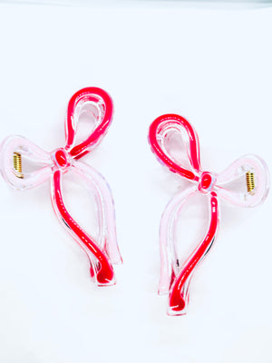 “Bow Era” (pink on pink)  claw clip