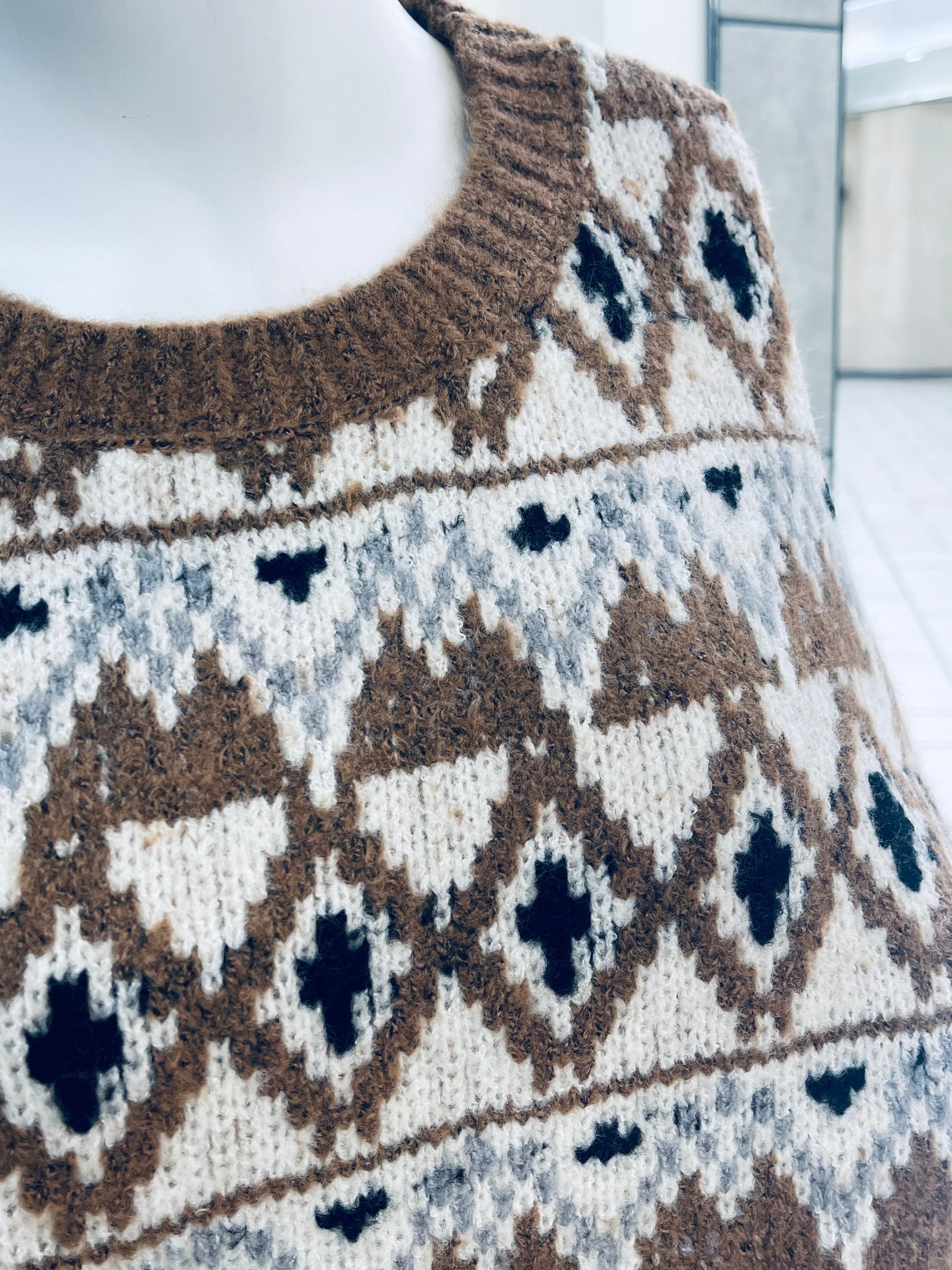 "Rustic Diamond" sweater