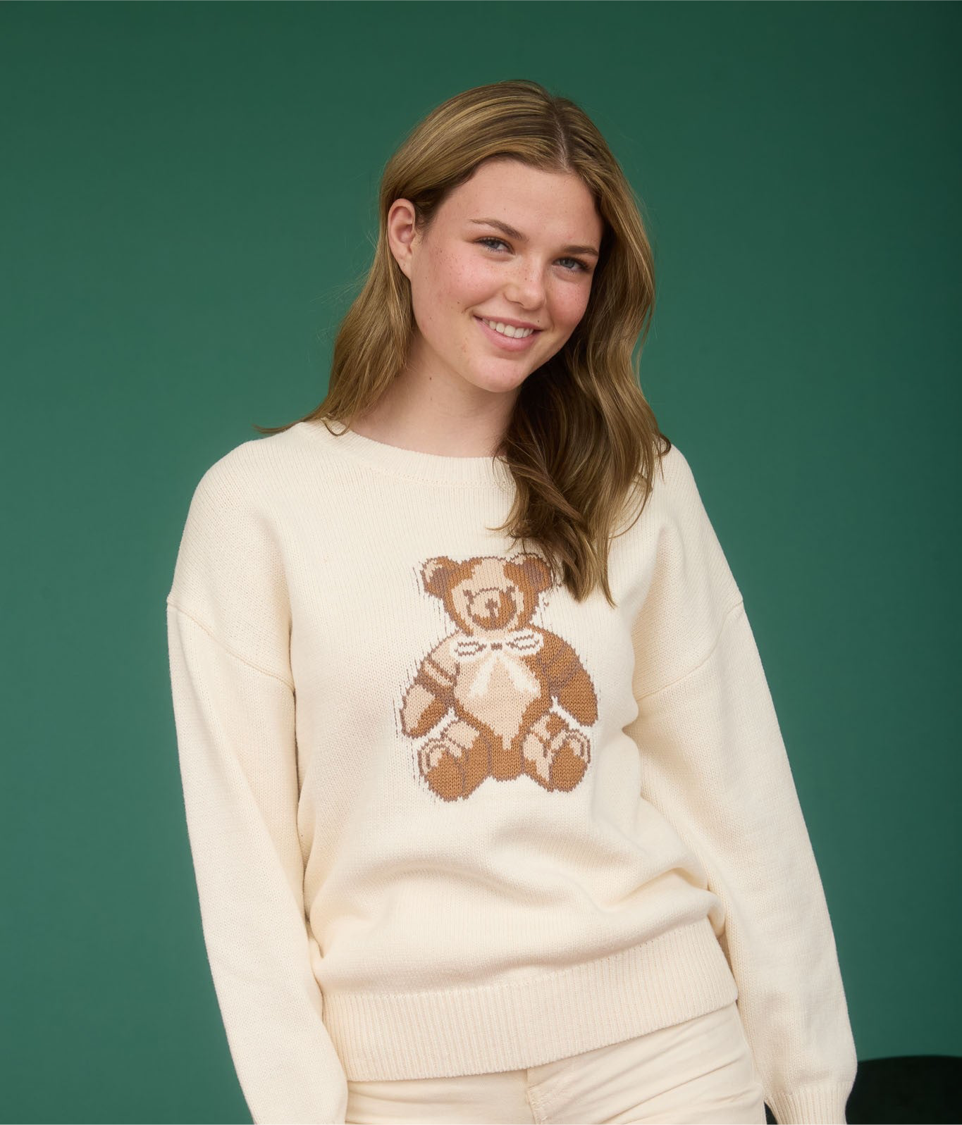 "Bear With Me" (ivory) Sweater