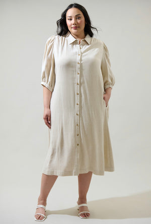 “Trendy In Linen” plus dress