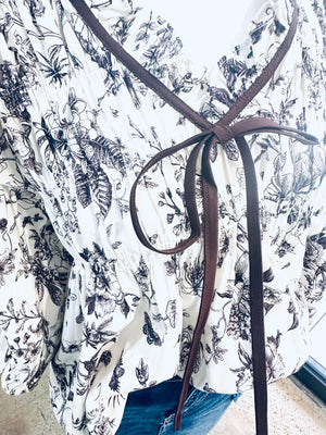 “Prairie Blossom” (brown) top