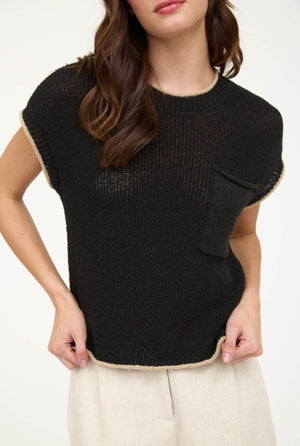 “A Moment To Remember” (black) sweater top