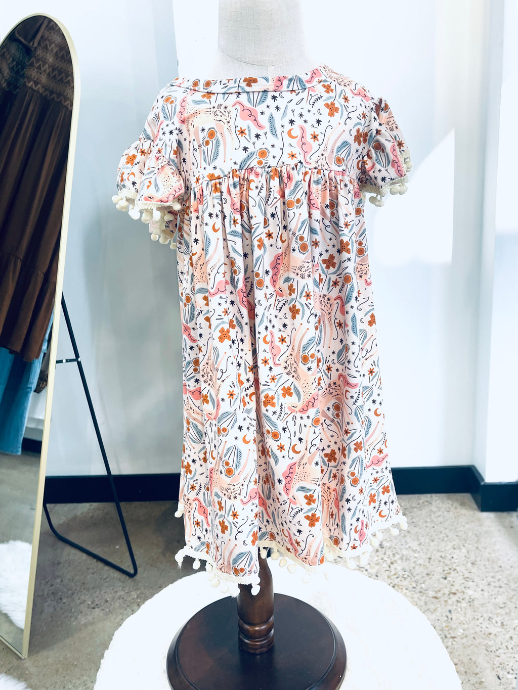 "Pom Pom Prairie" little girls dress