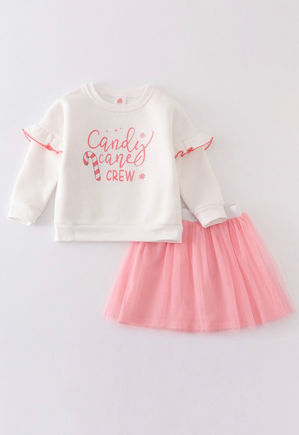 “Candy Cane Crew” skirt or top (sold separately)