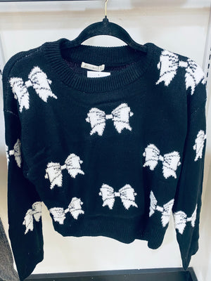 "Sweet By Nature" bow sweater