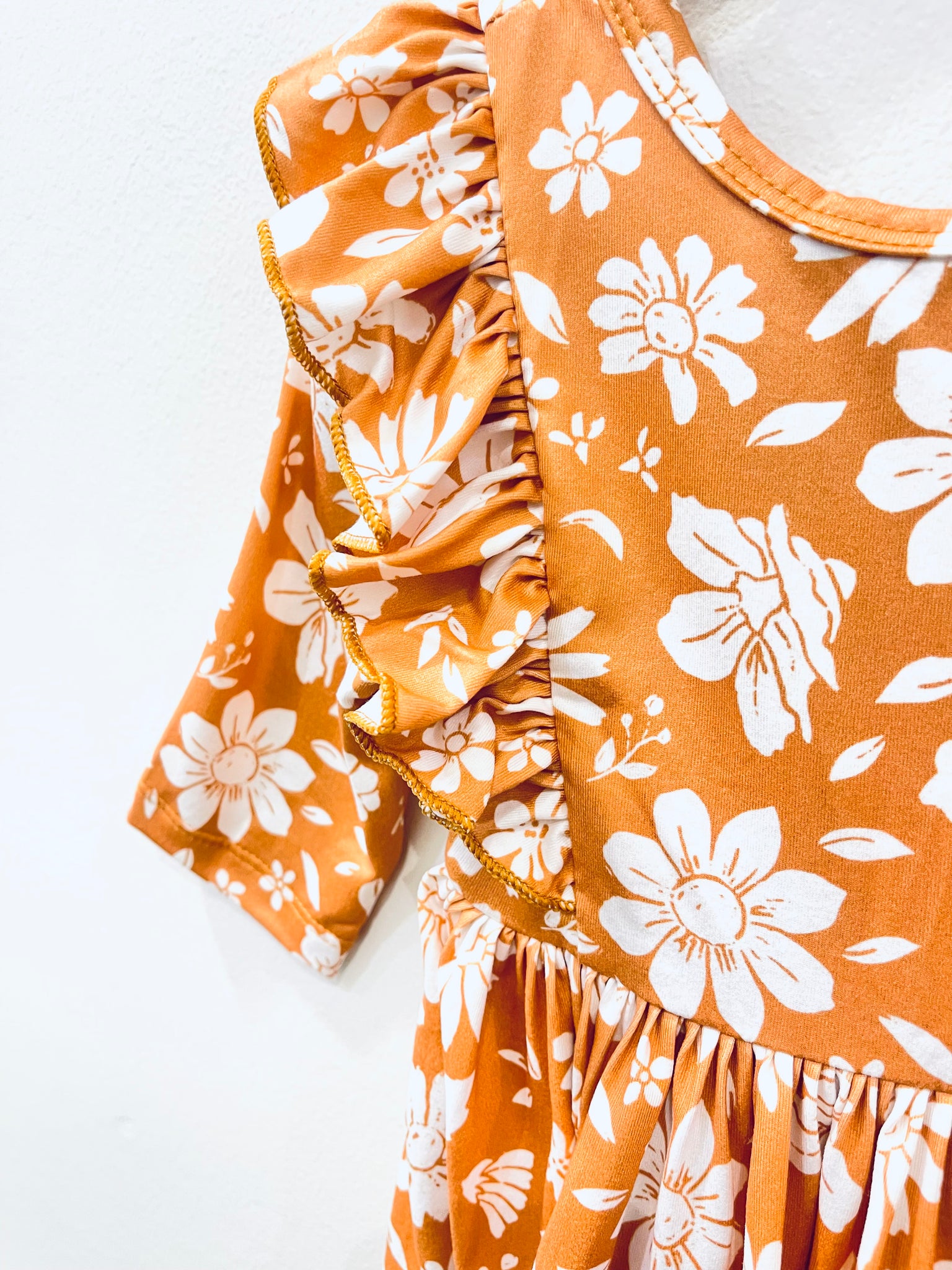 "Golden Blooms" girls dress