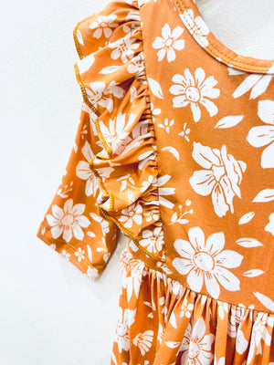 "Golden Blooms" girls dress