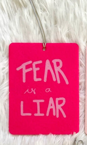 "Fear Is A Liar" car air fresheners
