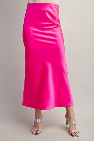 “Stay Stylish In Satin” (hot pink) skirt