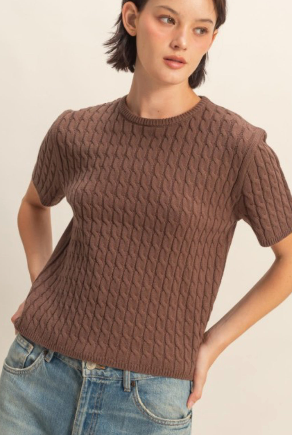 "Chestnut Gathering" sweater top