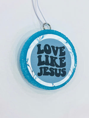 "Love Like Jesus" car freshie