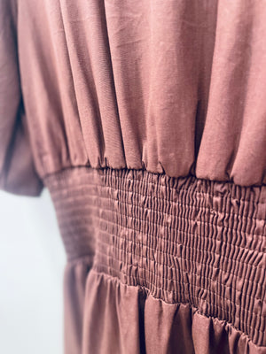 "Caramel Contrast" dress