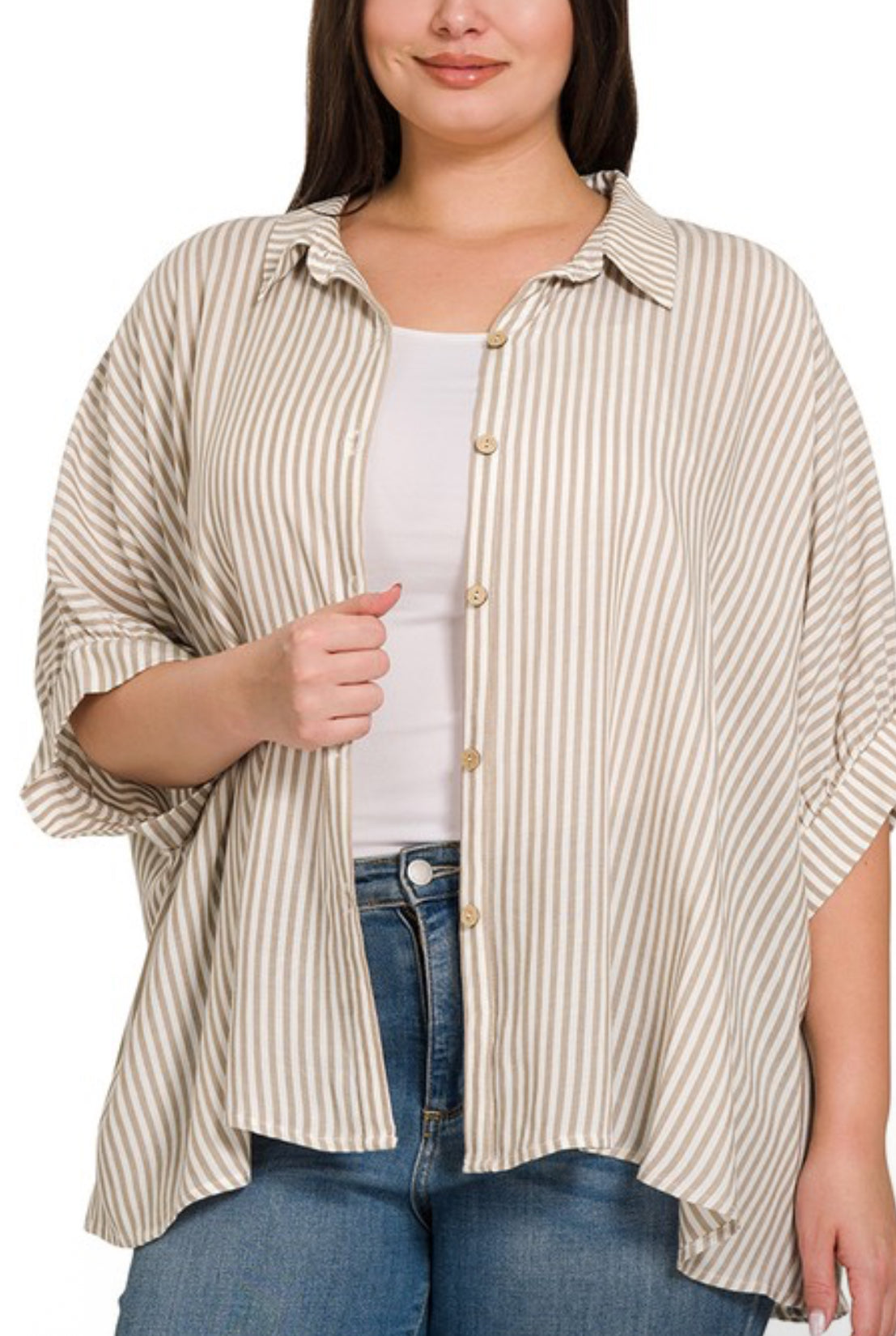 "By The Beach" (taupe) plus top