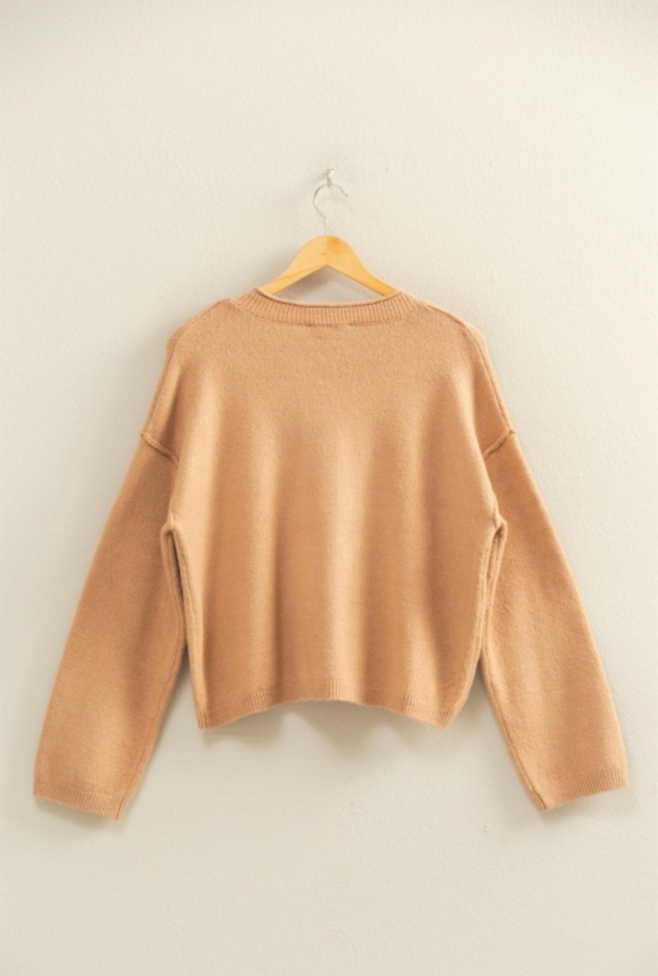 "Soft Whisper" (dark taupe) cardigan
