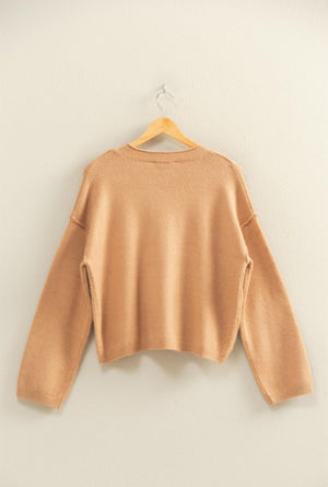 "Soft Whisper" (dark taupe) cardigan