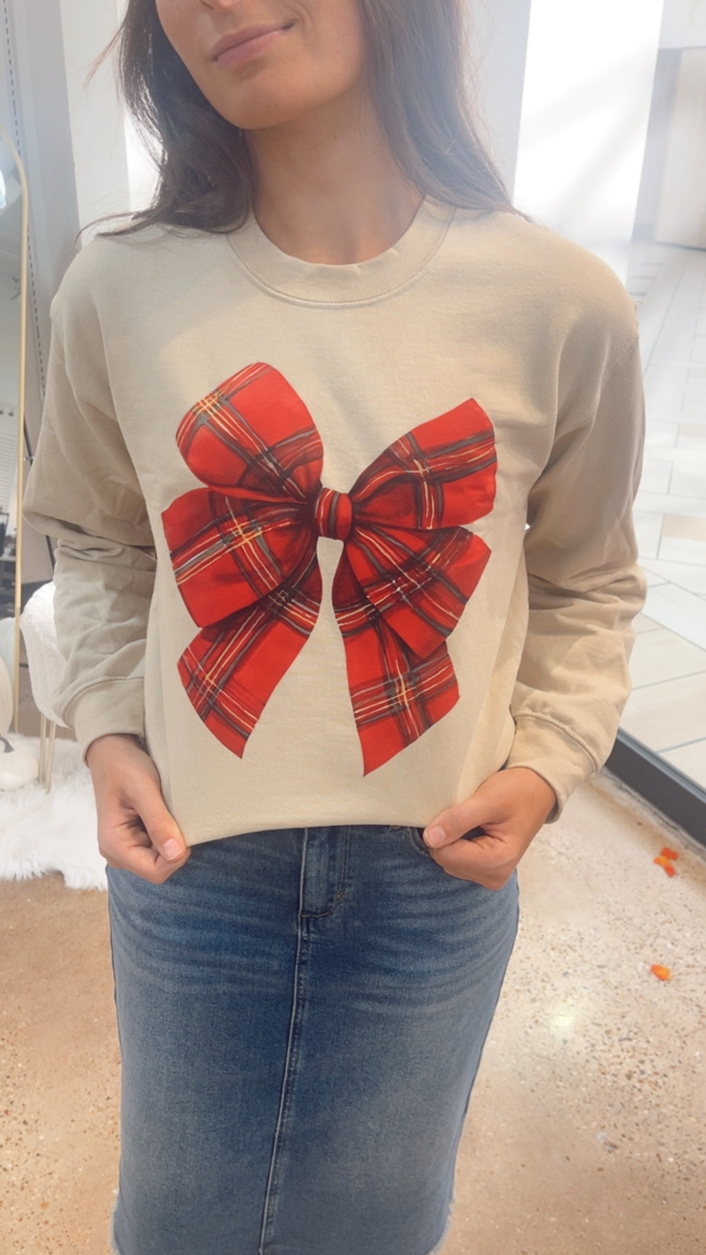 "Merry Bow"sweatshirt