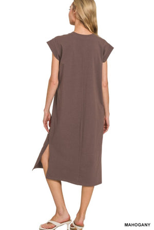 "Easy Like Sunday Morning" (mahogany) reg & plus dress