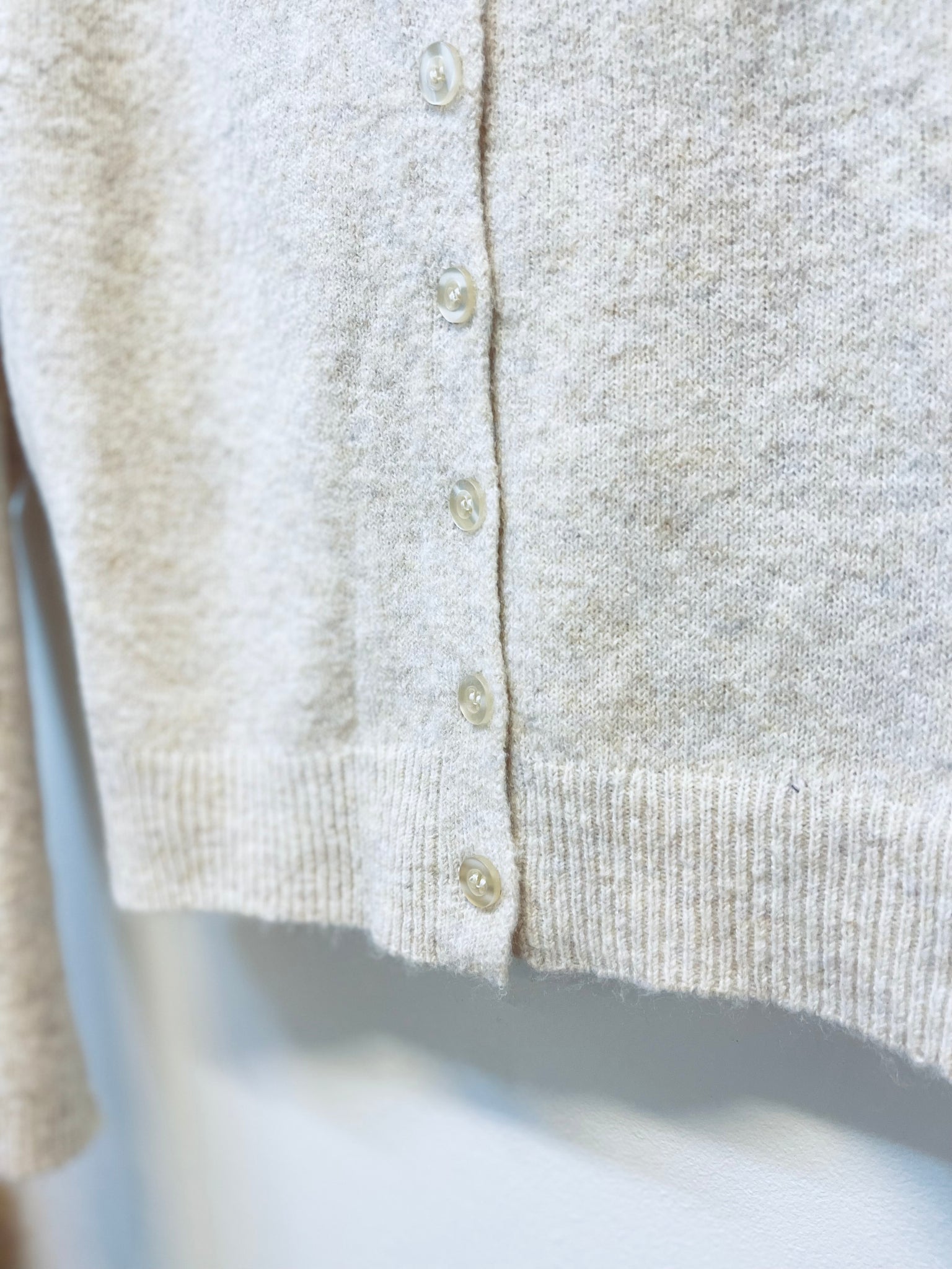 "Cozy Knits" (oatmeal) cardigan sweater