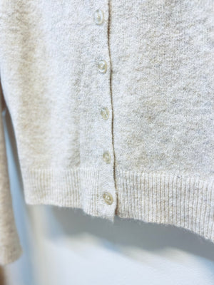 "Cozy Knits" (oatmeal) cardigan sweater