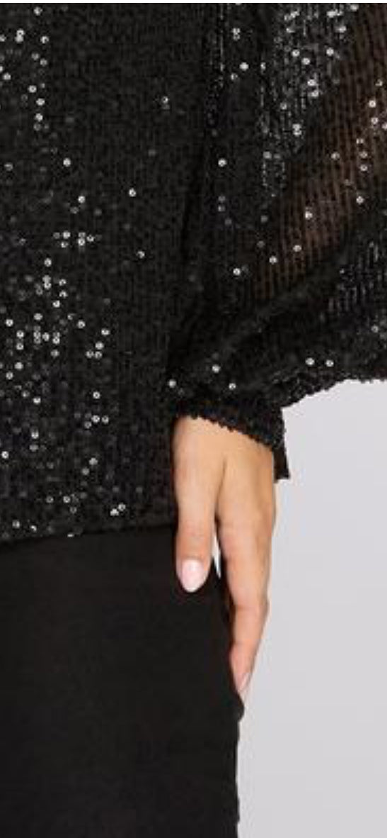 "Silent Night Sequin Top"