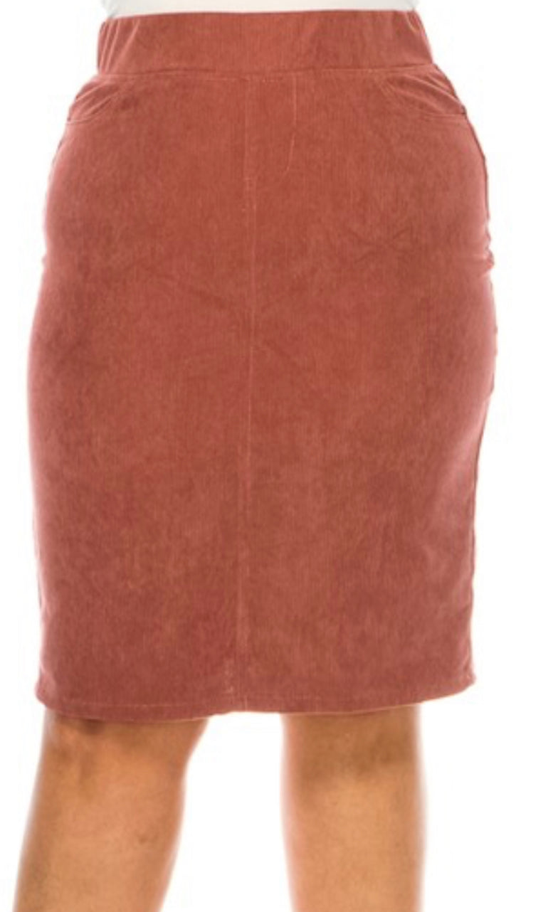 "Corduroy Cutie" (Chestnut) Be-Girl Skirt