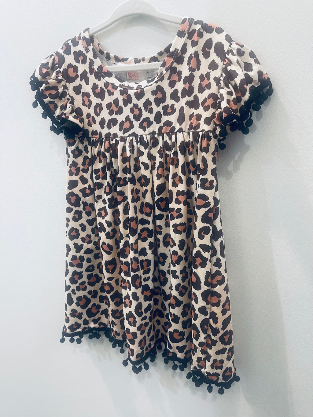 "Wild One Pom Pom" little girls dress