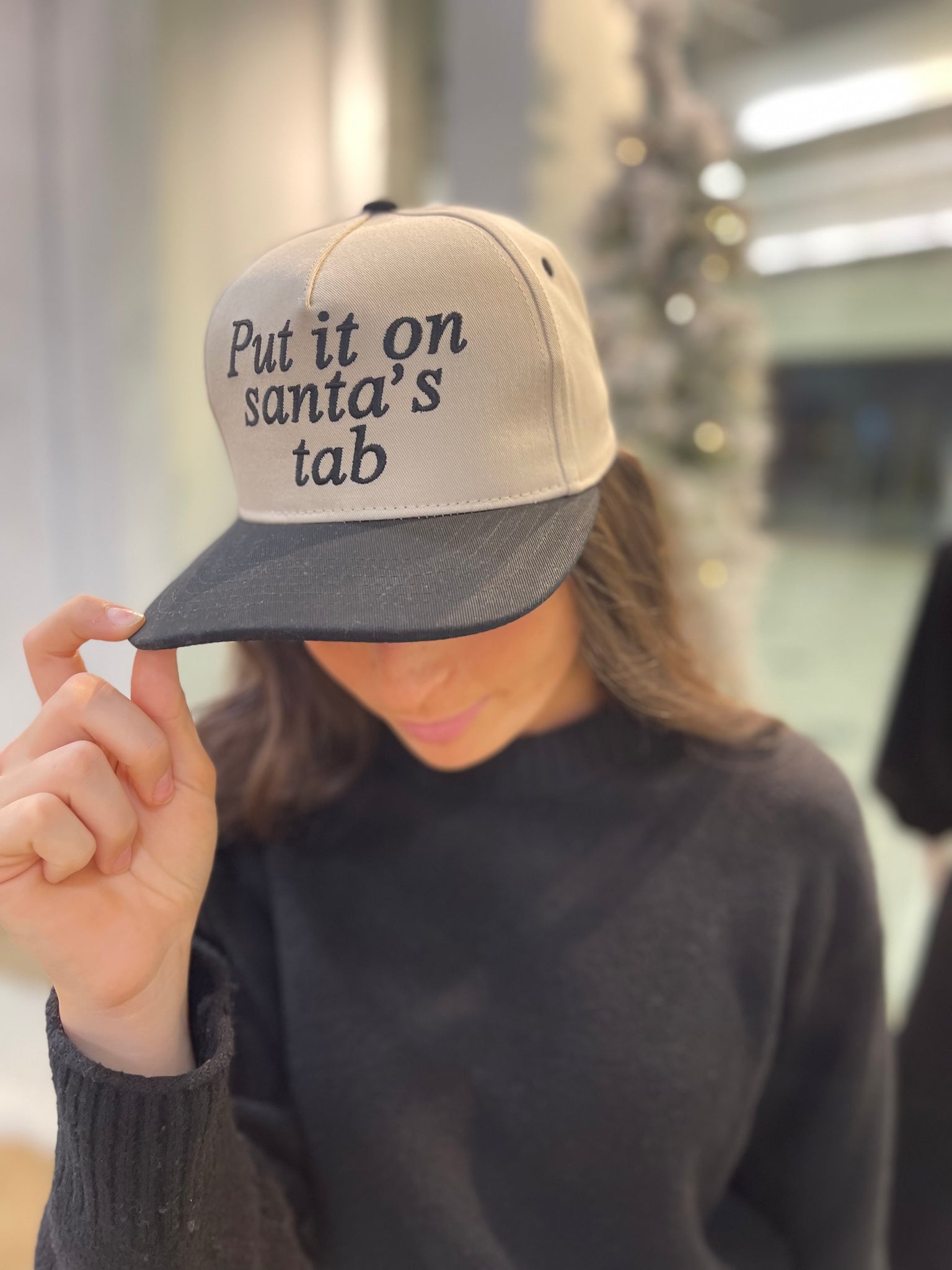 "On Santa's Tab" hat