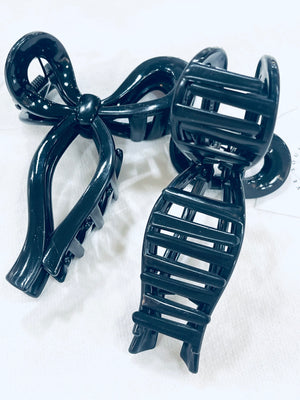 “Bow Era” (black)  claw clip
