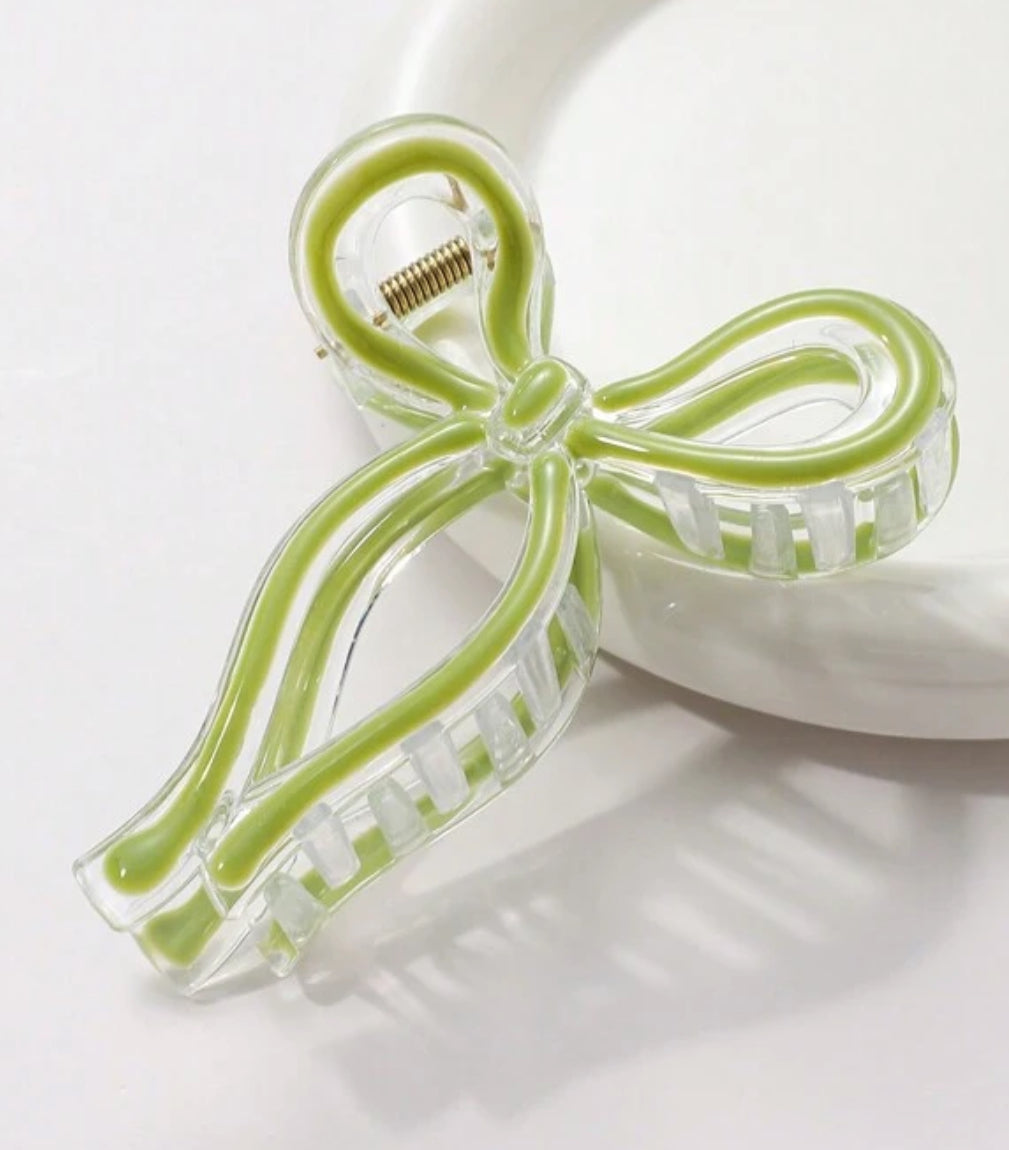 “Bow Era”(green/clear)  claw clip collection