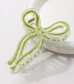 “Bow Era”(green/clear)  claw clip collection