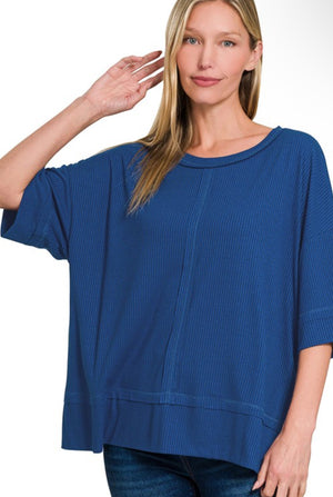 "Relaxing In Freedom" (Lt navy) reg & plus top