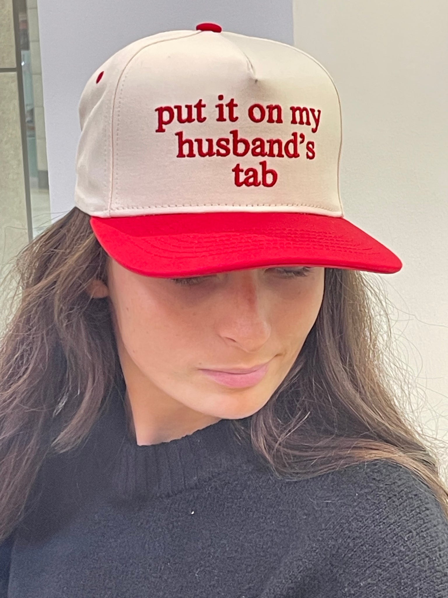 "On Husband's Tab" hat