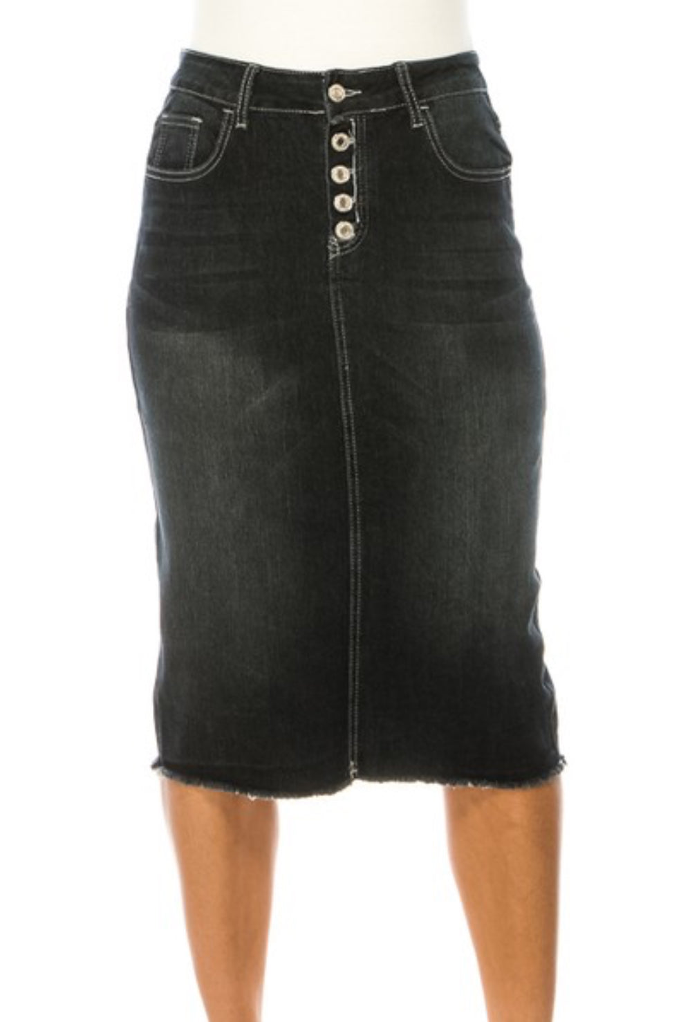 "Dark Wash Button Front" Be-Girl skirt