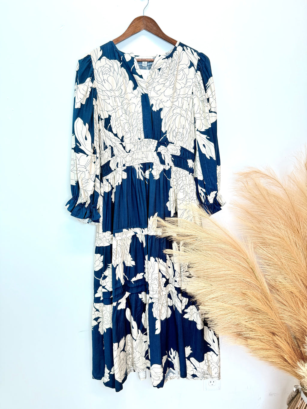 “Twilight Petals” (navy) dress