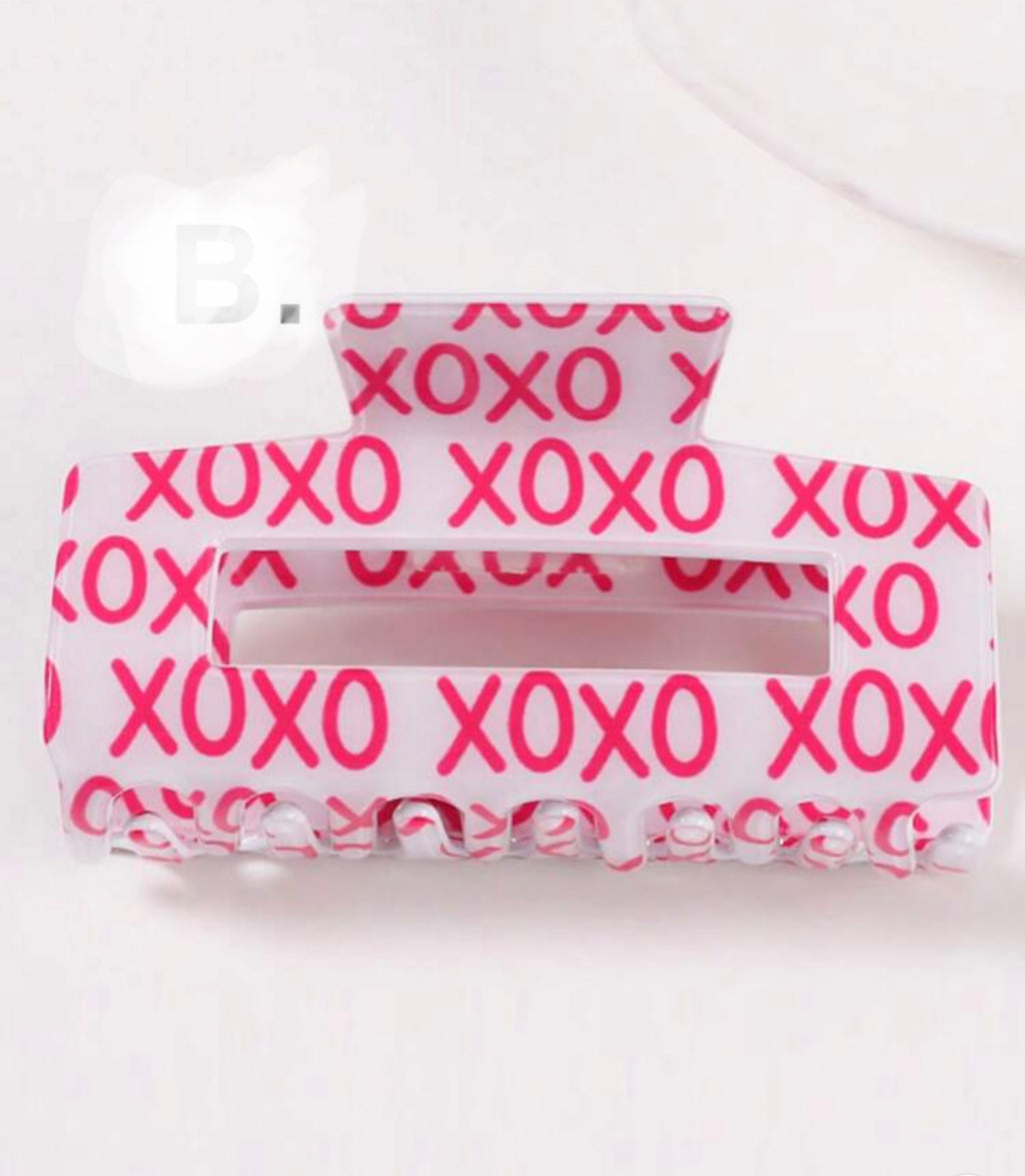 "XOXO" claw clip