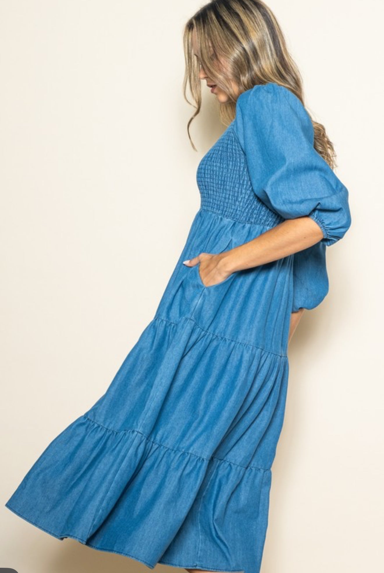 “Sunday Blues” denim dress