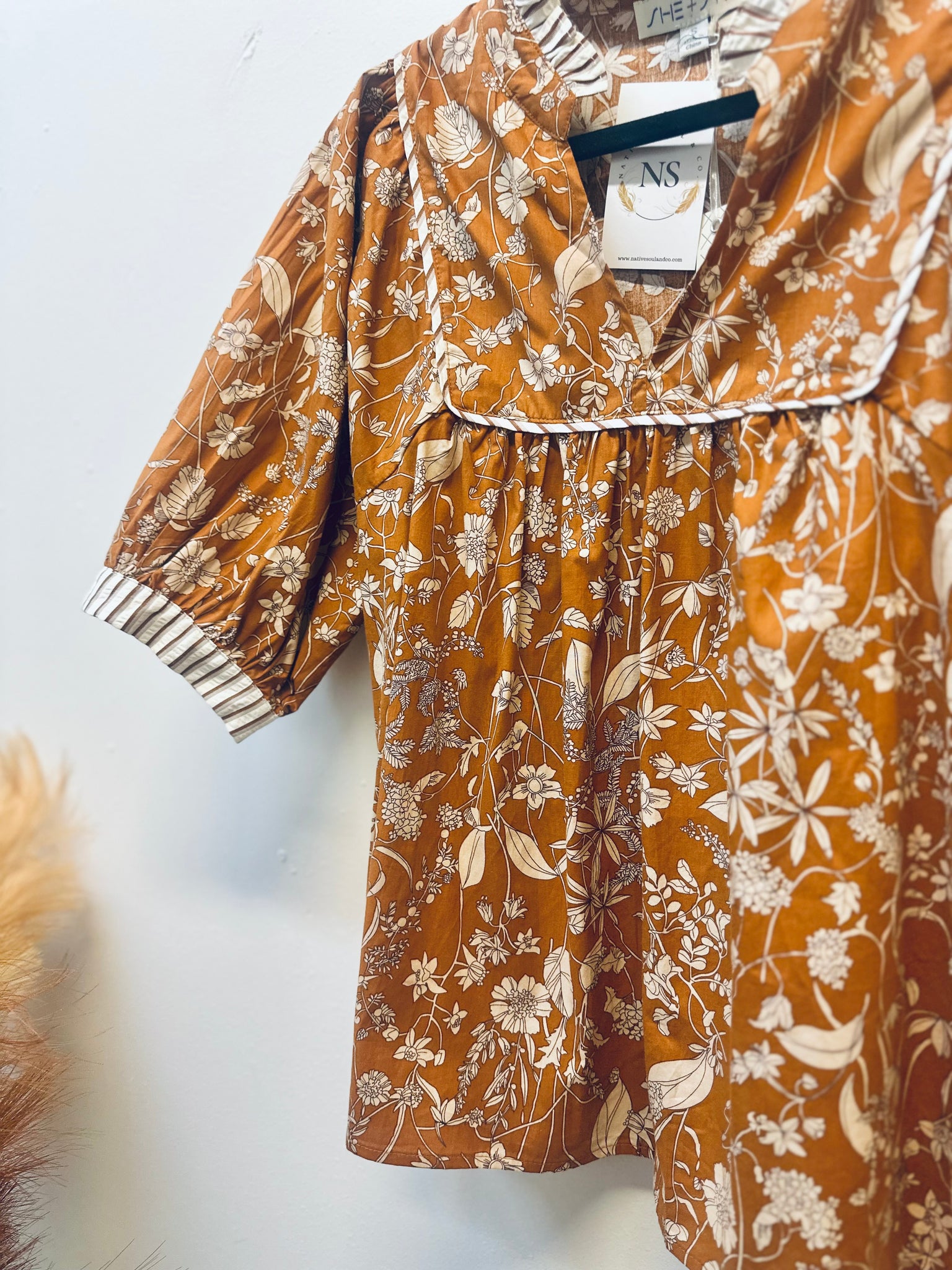 “Vintage Garden” (rust) top