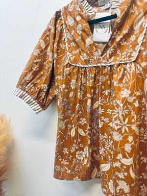 “Vintage Garden” (rust) top