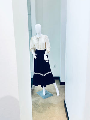 "Trimmed In Lace and Ribbons" (black) skirt