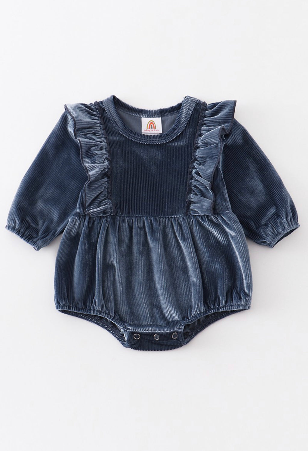 "Velvet Sweethearts" (blue) romper