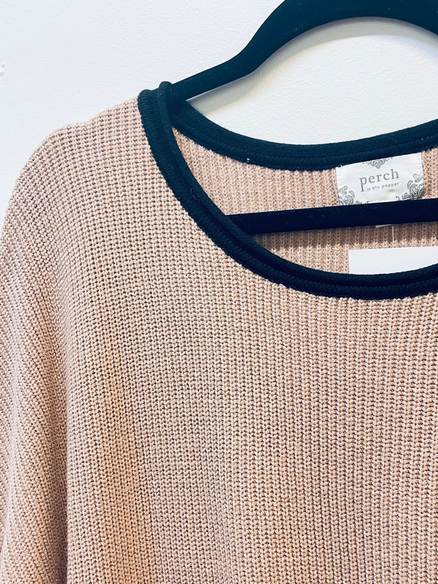 "Latte Line" plus size sweater