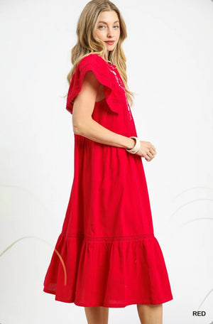 "Standing Out" (red) dress