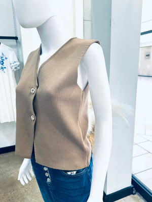 “In The Now” (brown) vest