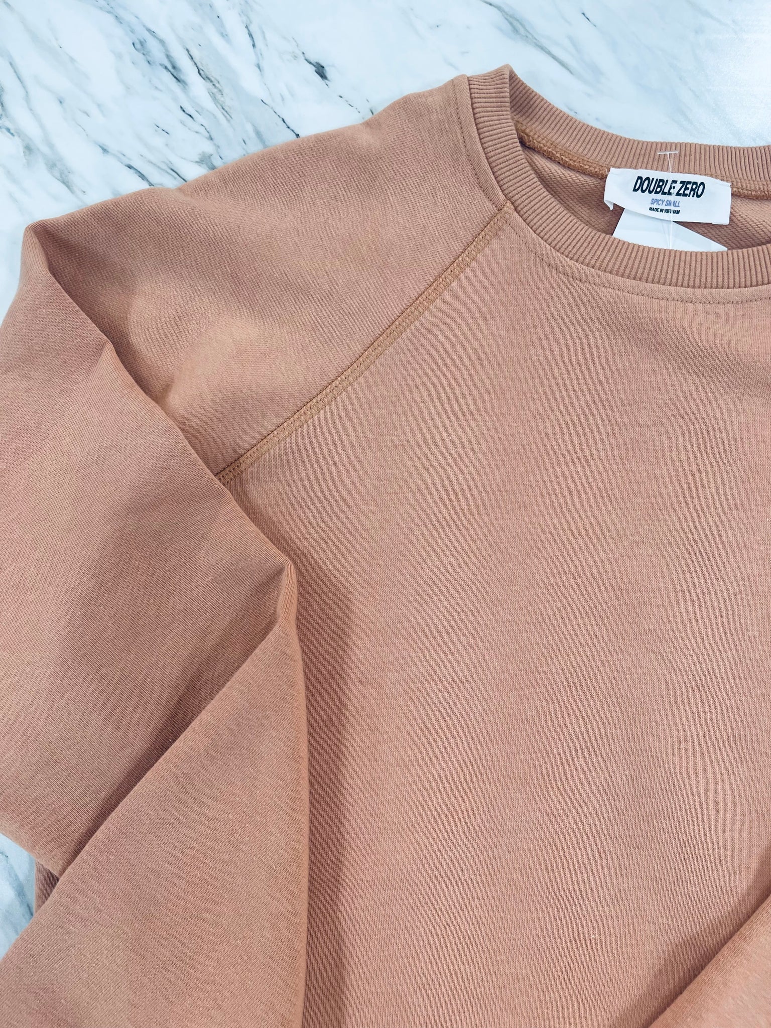 "Rainy Days" (clay) sweater